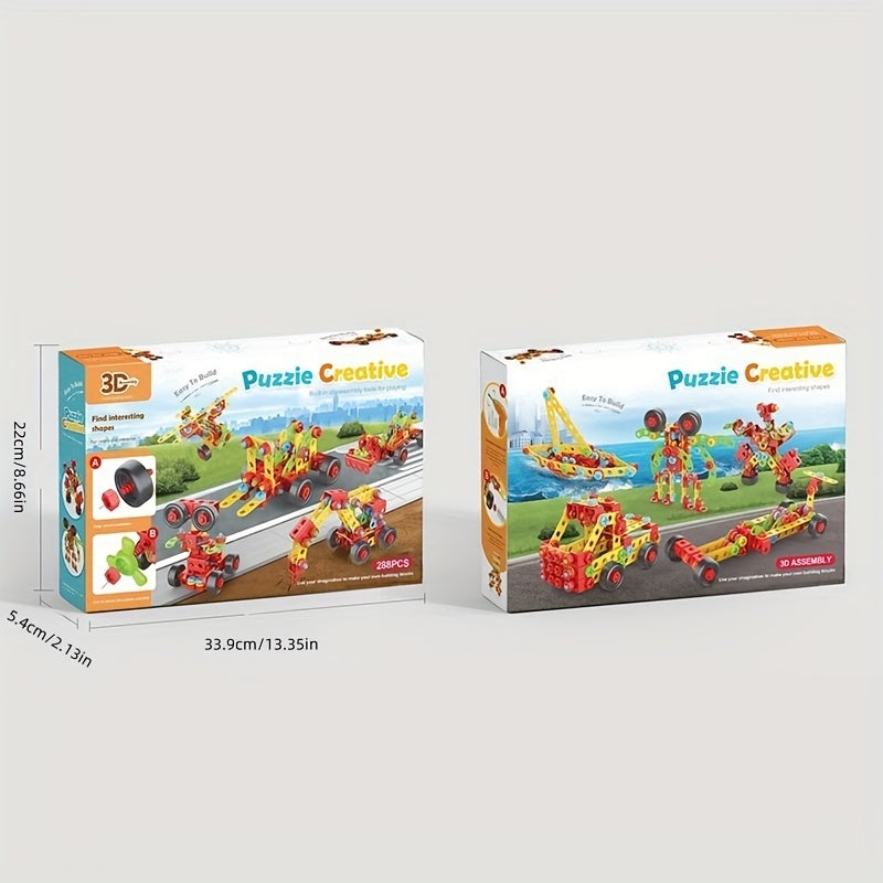 Screw Toys Building Blocks with Nuts for Creative Assembly