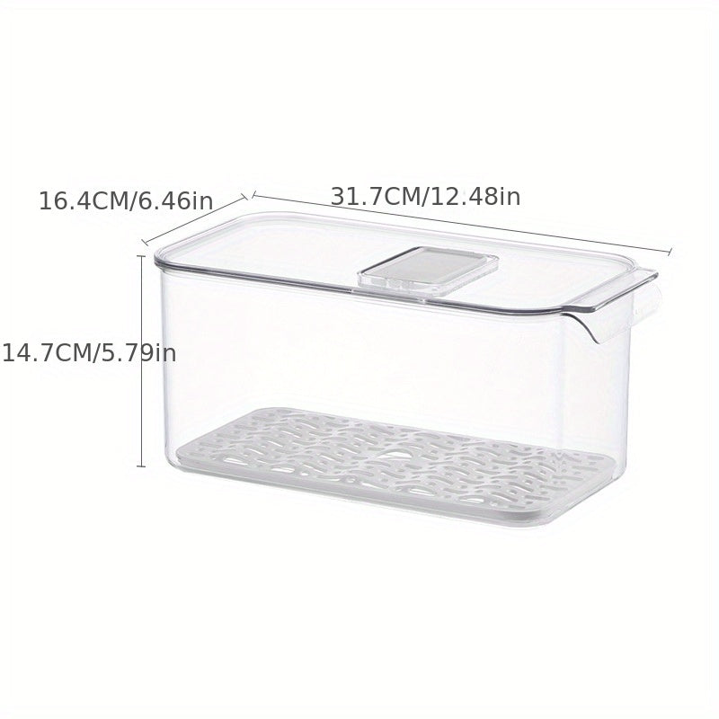 3pcs Refrigerator Storage Box Freshkeeping Box Vegetables And Fruits