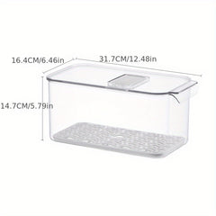 3pcs Refrigerator Storage Box Freshkeeping Box Vegetables And Fruits