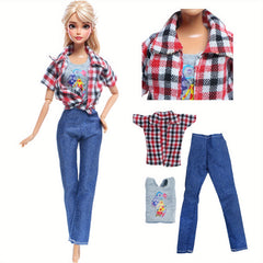 5 Sets Fashionable Sportswear Outfits for 11.5-Inch Dolls