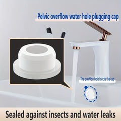 10pcs Overflow Sealing Cover Bathroom Stopper Water Plug for Washbasin