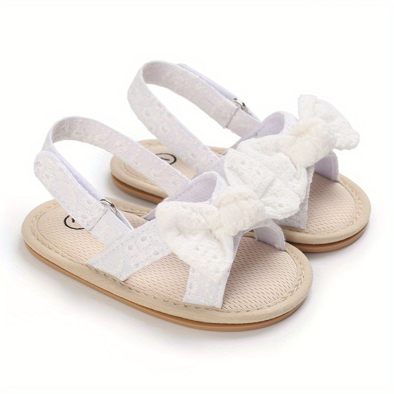 Bowknot Open Toe Sandals for Baby Girls Soft Sole Anti skid