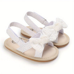 Bowknot Open Toe Sandals for Baby Girls Soft Sole Anti skid