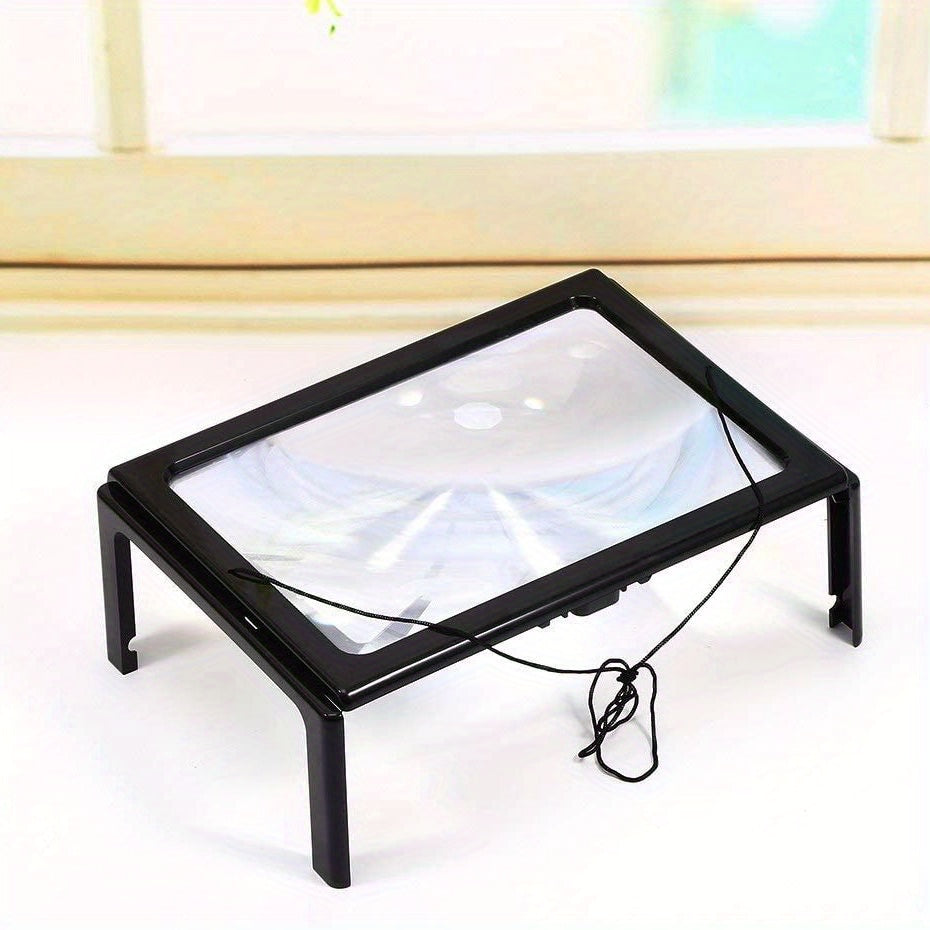 3X Large Full Page Magnifying Glass With LED Lights