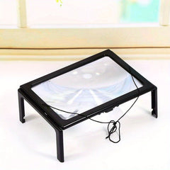3X Large Full Page Magnifying Glass With LED Lights