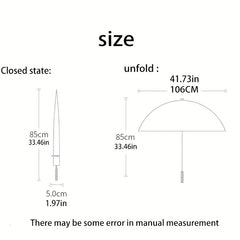 16 Ribs Long Handle Umbrella Wooden Waterproof Windproof Umbrella