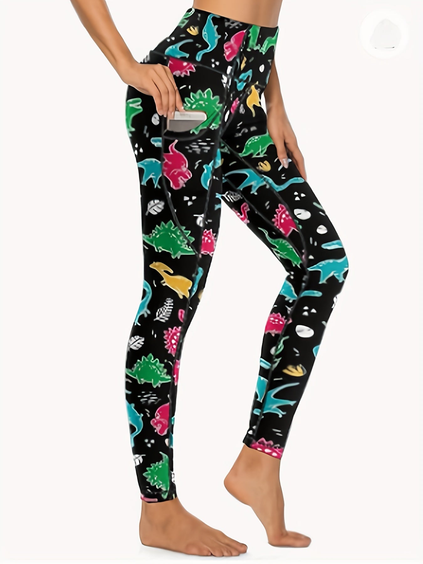 Women's Plus Size Tummy Control High Rise Sports Leggings