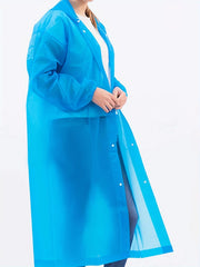Reusable Adult Rain Poncho Hooded Waterproof Raincoat Women Stay Dry