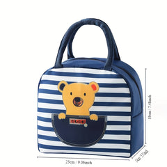 Cartoon Portable Lunch Bag Aluminum Foil Insulated Bento Bag
