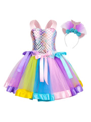 2pcs Mermaid Tutu Dress Halloween Costume