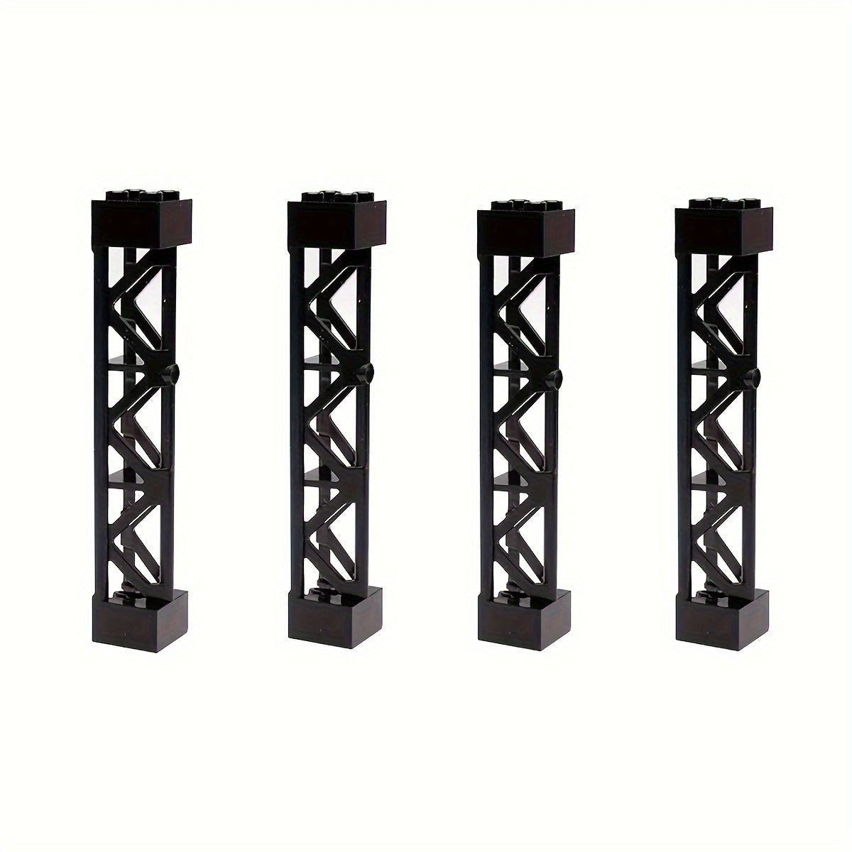 6pcs Train Track Tower Baseplate Support Stent Building Blocks Accessories