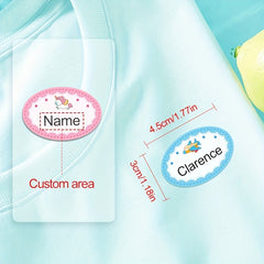 24pcs Boy Custom Name Tag Sticker MEDIUM 4.5x3cm Sewing Clothing Label