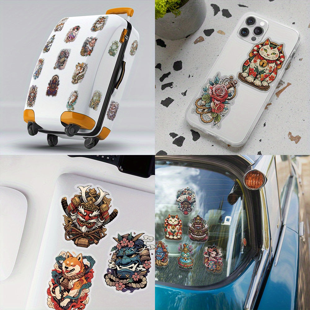 50pcs Japanese Style Themed Stickers for Skateboards Luggage Bike