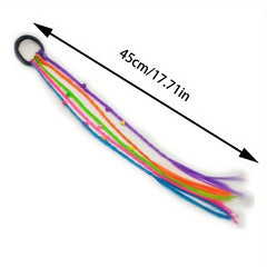 Girls Y2K Gradient Braided Wig Hair Ties for Party Performance