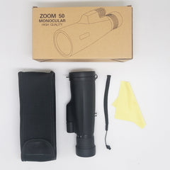 30x50 Zoom Monocular Bifocal Prism Compact Lightweight Pocket Monocular