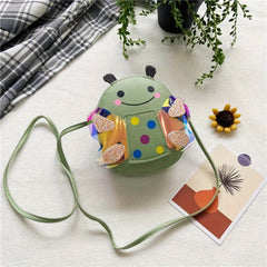 Girls Glitter Cartoon Bee Shoulder Bag Coin Purse Crossbody Bag