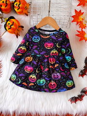 Baby Girl Halloween Printed Dress