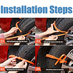 12pcs Snow Chain Wheel Tie Car Tire Chain Winter Snow Chain Non slip Plastic