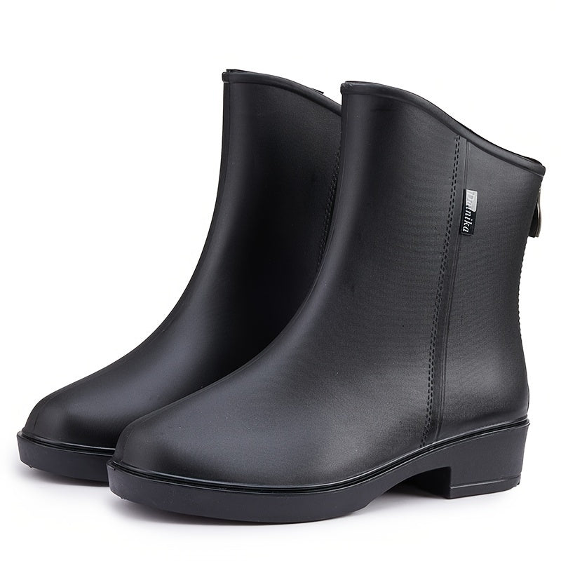 Women's Waterproof Medium Tube Rain Boots Comfortable Non slip Outdoor Boots