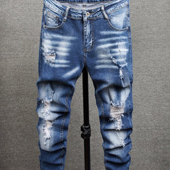 Men's Skinny Ripped Stretch Slim Fit Jeans Pants