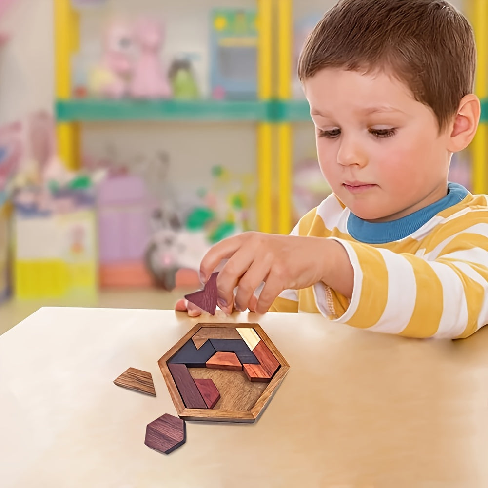 Wooden Octagonal Puzzle Toy for Family Interaction