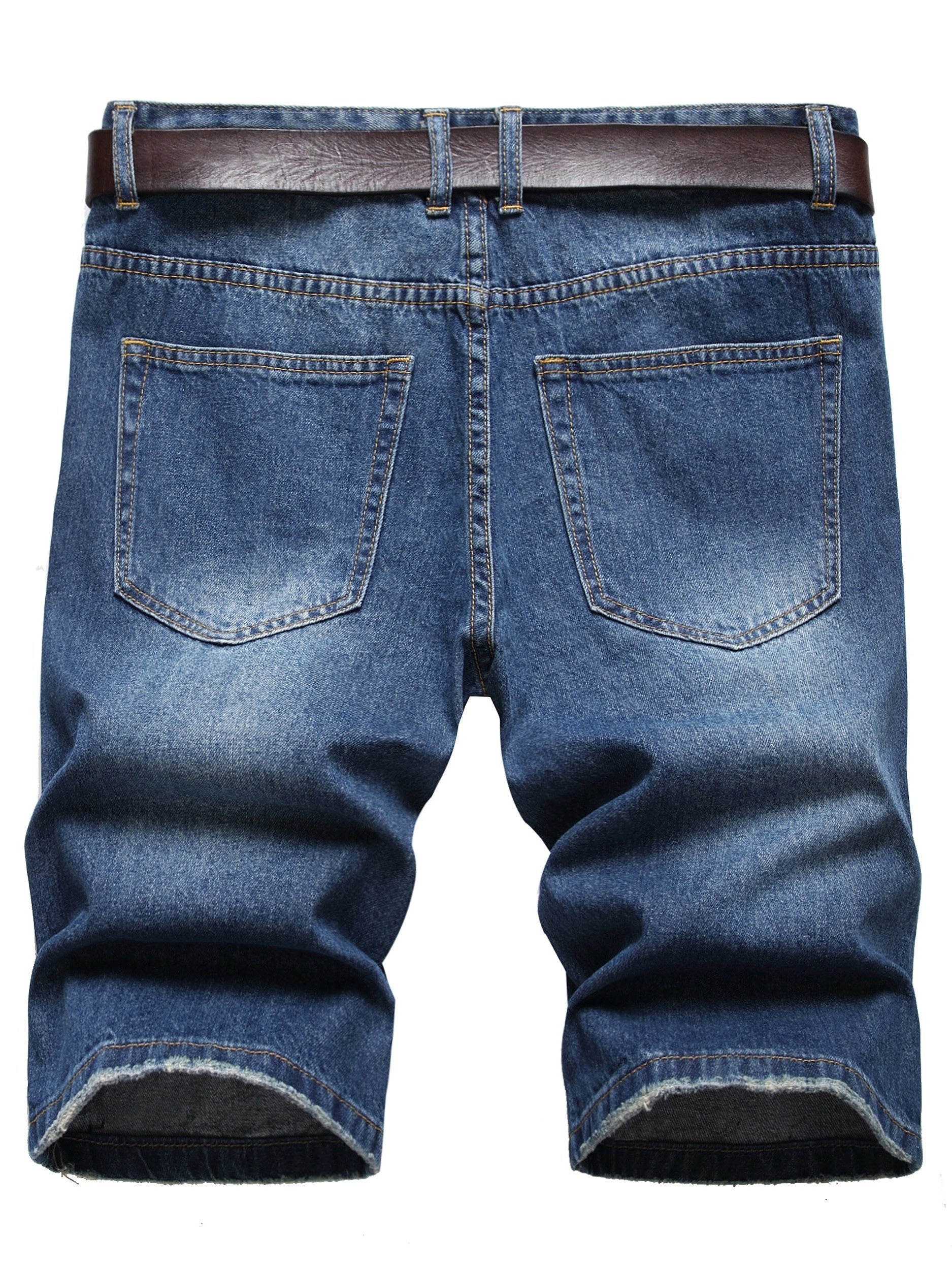 Men's Casual Ripped Denim Street Style Skinny Shorts
