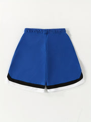 Boys Comfy Creative Shorts Stretch Quick-dry Drawstring Summer