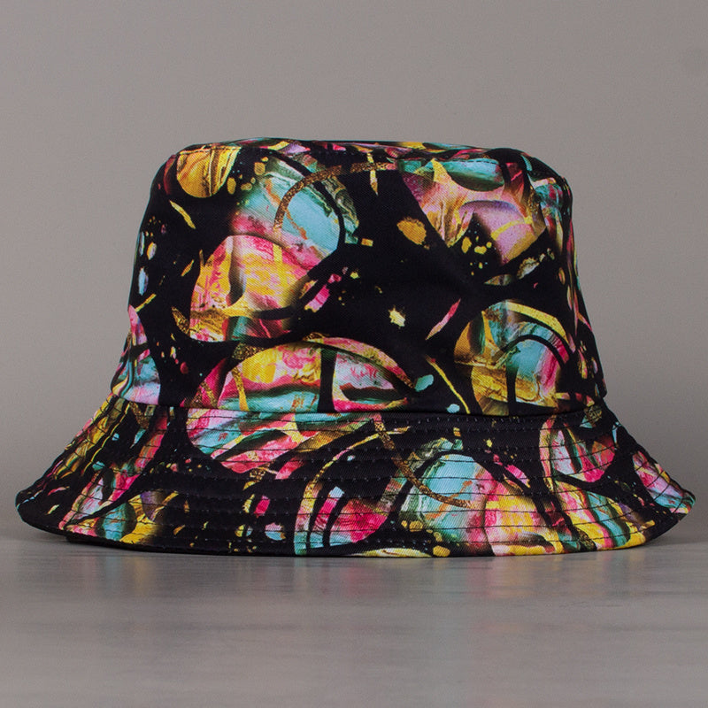 Colorful Graffiti Reversible Sun Hat for Women