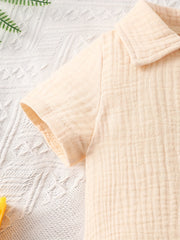 Baby Boys Casual Outfit Short Sleeve Shirt Short Set