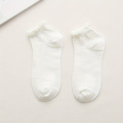 Soft Ruffle Socks Low Cut Short Women's Stockings