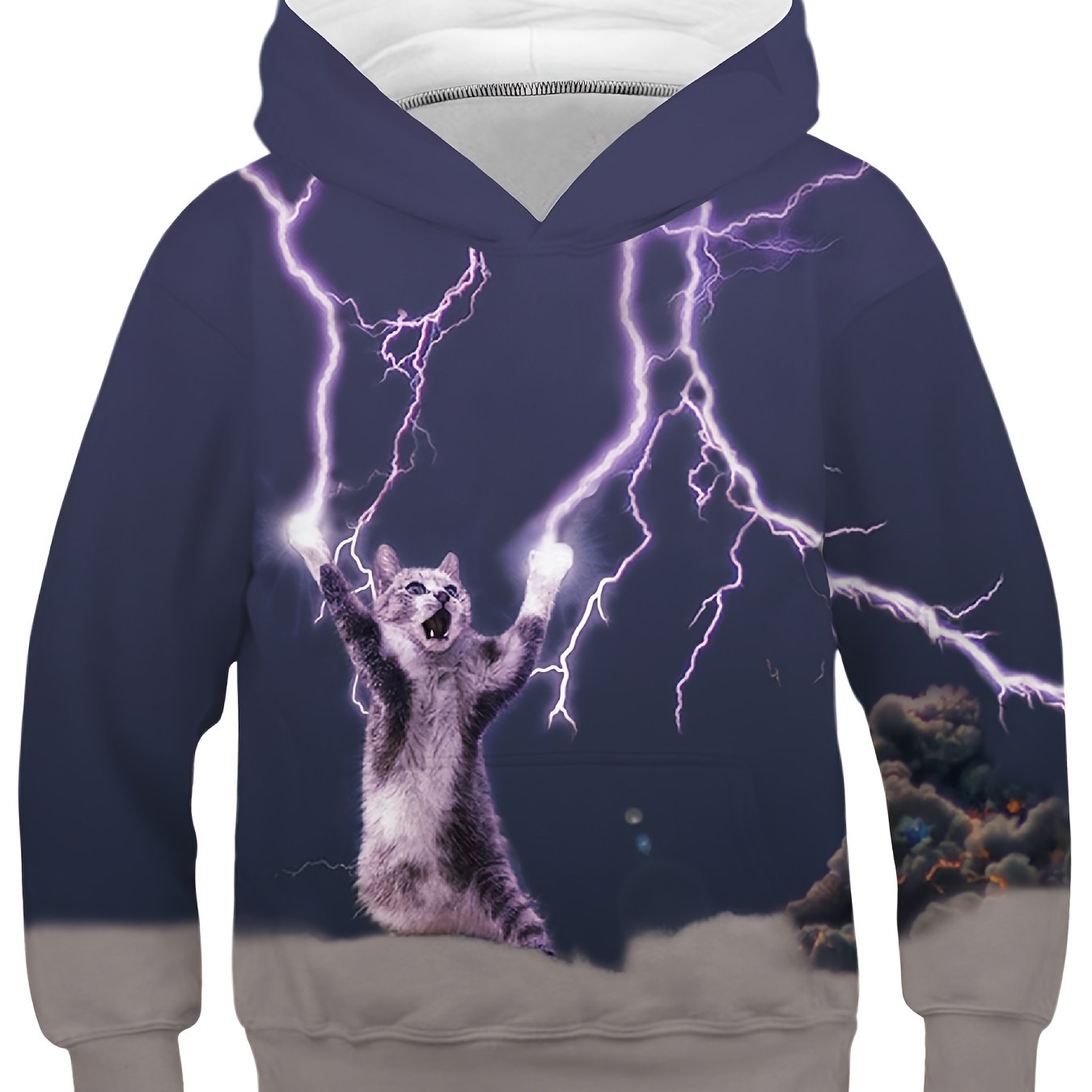 Unicorn 3D Print Boys Hooded Sweatshirt Spring Fall Kids Clothing