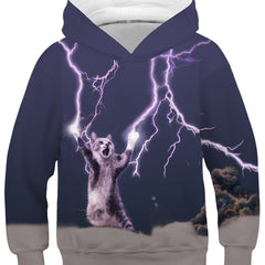 Unicorn 3D Print Boys Hooded Sweatshirt Spring Fall Kids Clothing