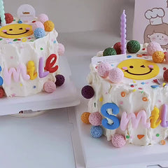 Happy Face Cake Decoration Ornaments - Birthday Inserts