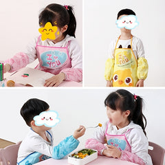 Kids Cartoon Apron Waterproof Painting Cover Up Sleeveless Bib