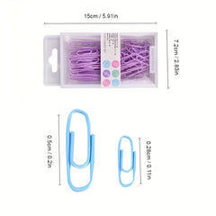 60pcs Paper Clips Set - 40pcs 1 inch, 20pcs 2 inch Clips