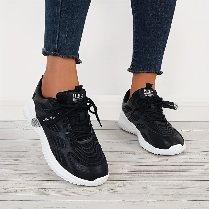 Women's Lace Up Tennis Shoes Non Slip Running Shoes For Outdoor