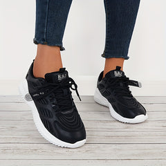 Women's Lace Up Tennis Shoes Non Slip Running Shoes For Outdoor