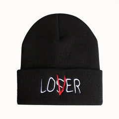 Embroidered LOSER Beanie for Men