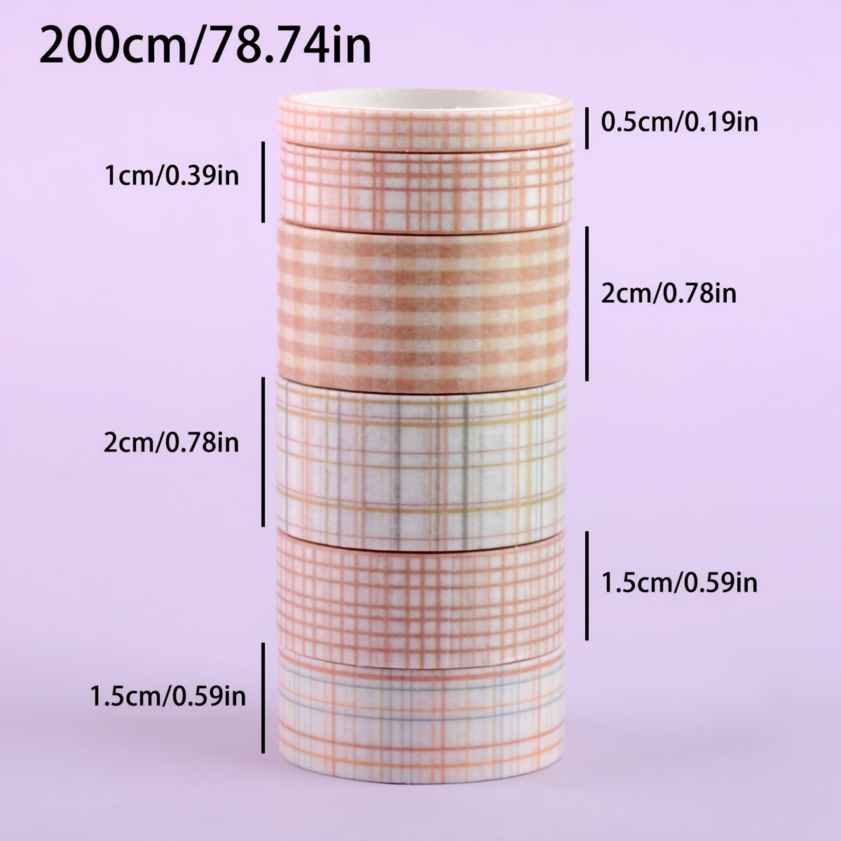 6pcs Japanese Washi Paper Plaid Tape DIY Crafting Set