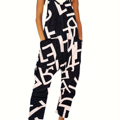 Sleeveless Wide Leg Jumpsuit With Pockets
