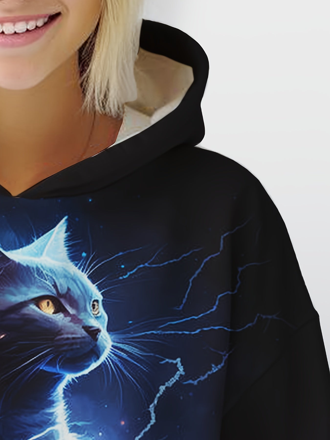 Lightening Kitty Hooded Sweatshirt for Kids