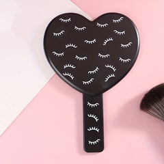 Heart Shaped Handheld Makeup Mirror Portable Travel Mirror