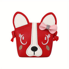 Cute Puppy Shoulder Bag with Bow for Girls