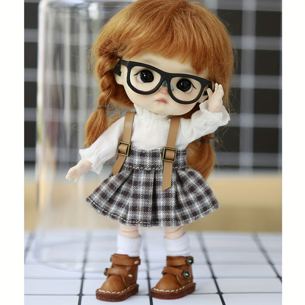 Faux Leather Boots 1 12 Scale BJD Doll Shoes Mixed Colors Non Slip Sole