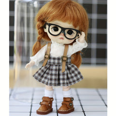 Faux Leather Boots 1 12 Scale BJD Doll Shoes Mixed Colors Non Slip Sole