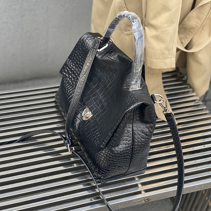 Durable Lightweight Briefcase with Adjustable Strap & Turn Lock Closure
