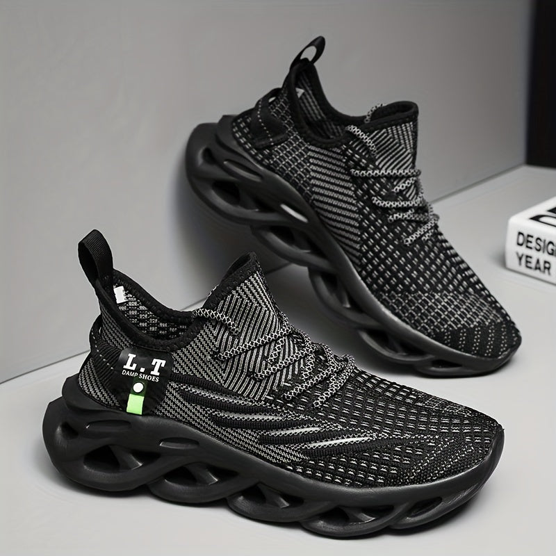 Men's Breathable Knitted Sneakers for Running