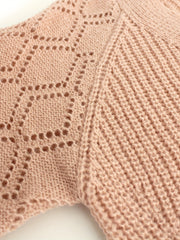 Lantern Sleeve Knitted Cardigan Long Sleeve Button Up Casual Sweater