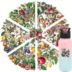 50pcs Vintage Plant & Fruit Stickers for DIY Luggage Party Food Labels
