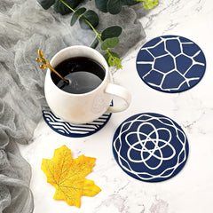 6pcs Silicone Rubber Coasters with Storage Box, Non-slip Cup Mat